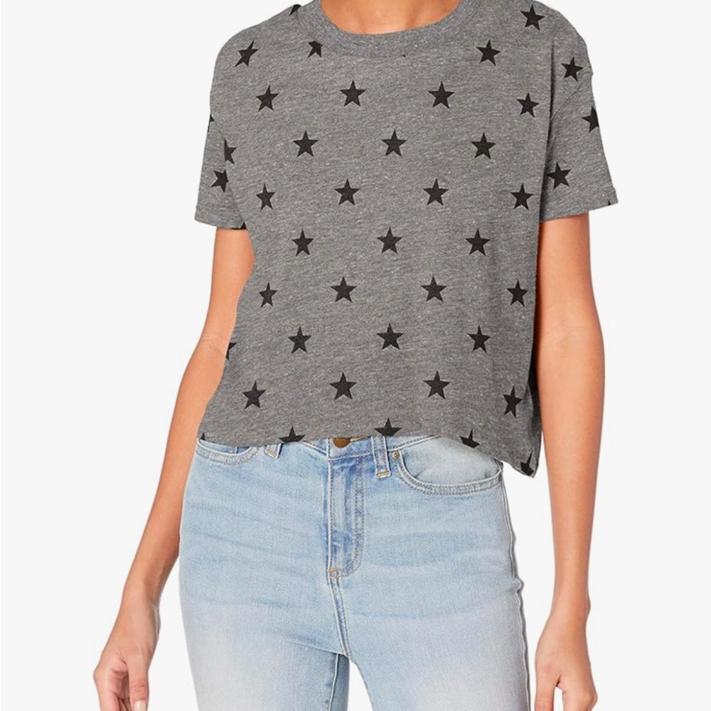 Alternative apparel grey T-shirt with black stars